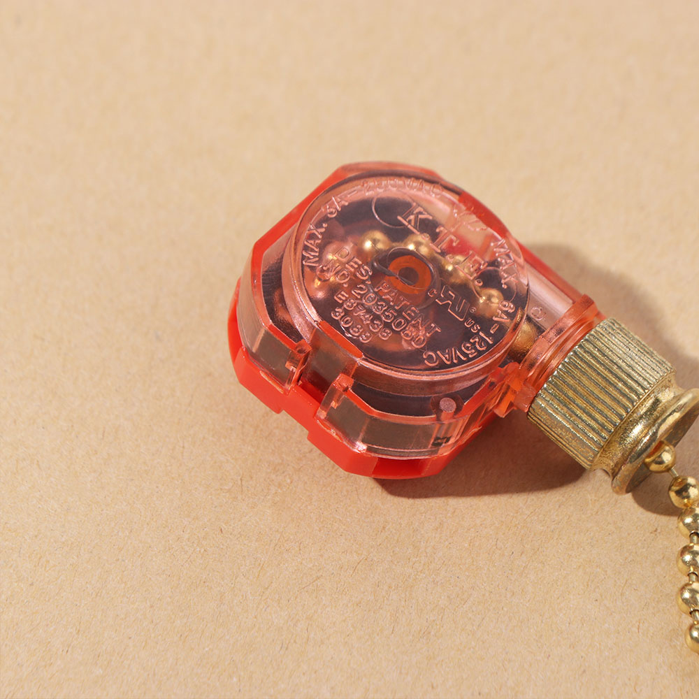 Ceiling Fan Pull Chain Switch - Regulacja prędkości, 3-biegowy przełącznik łańcuszkowy, gładka