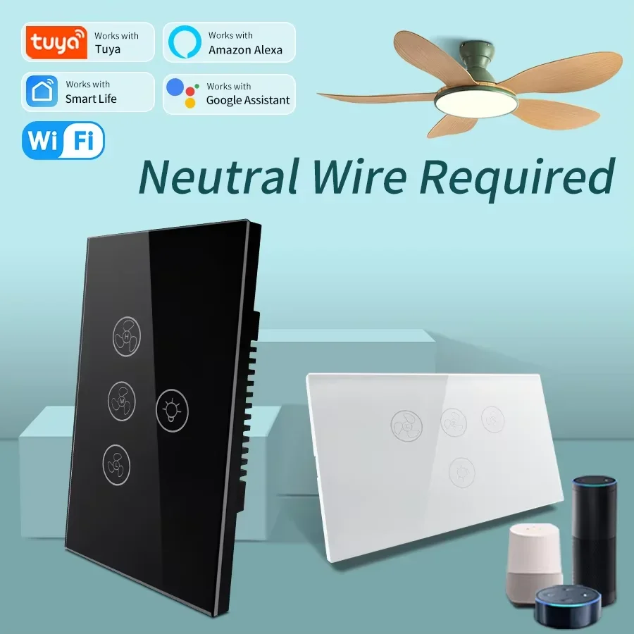 Smart Ceiling Fan Alexa Wifi - Tuya WiFi Wentylator sufitowy Inteligentny przełącznik
