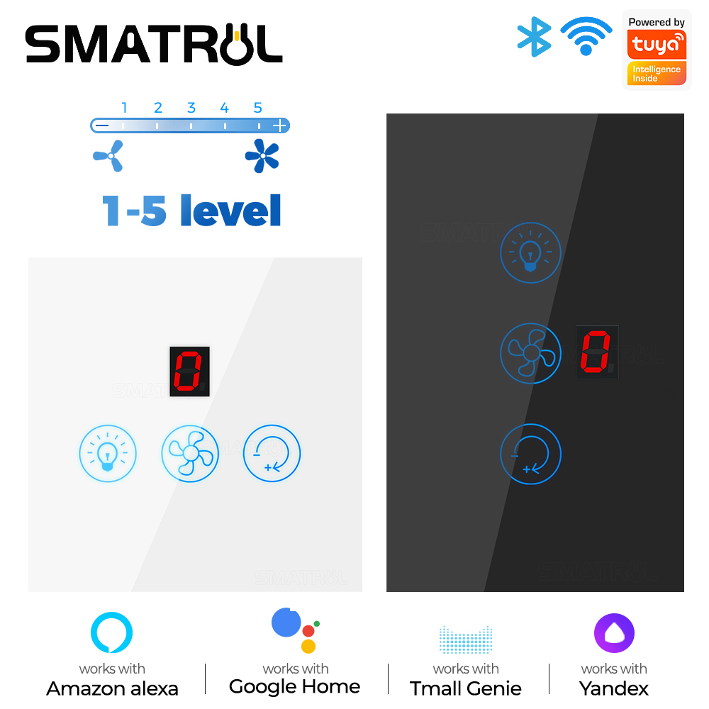 Smart Ceiling Fan Alexa Wifi - Ue usa Tuya Smart WiFi przełącznik