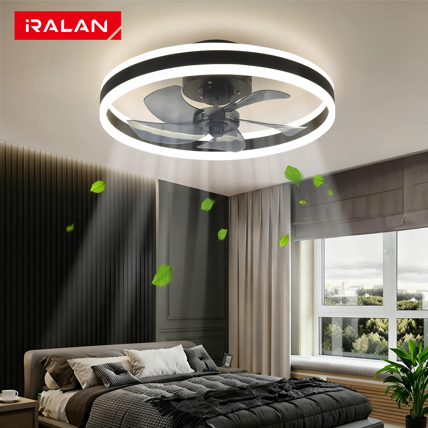 Smart Ceiling Fan With Light Remote - Nowoczesny wentylator sufitowy (z oświetleniem) Cichy