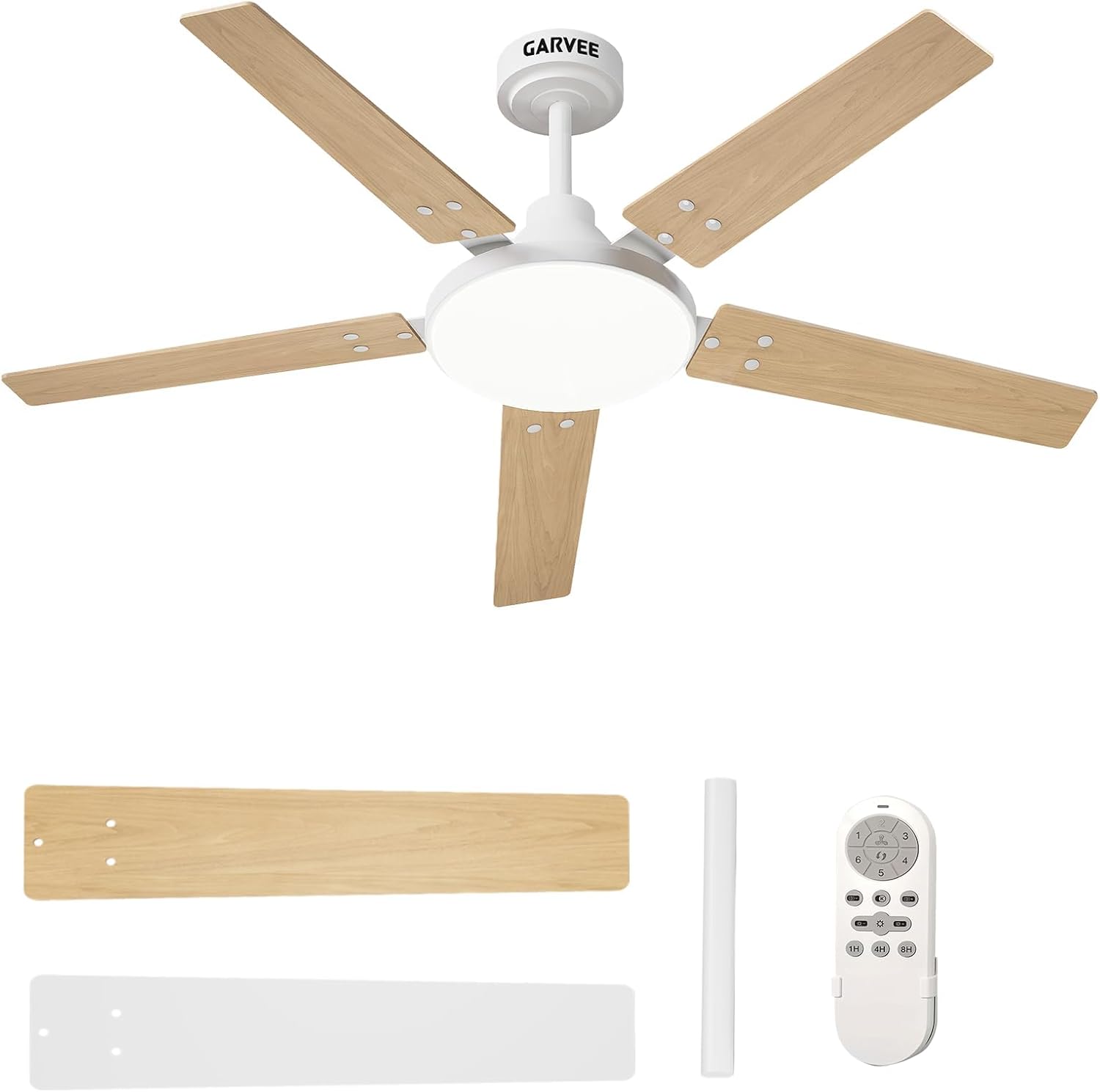 Ceiling Fan Low Profile Flush Mount - Wentylator sufitowy 52 cale ze światłami,