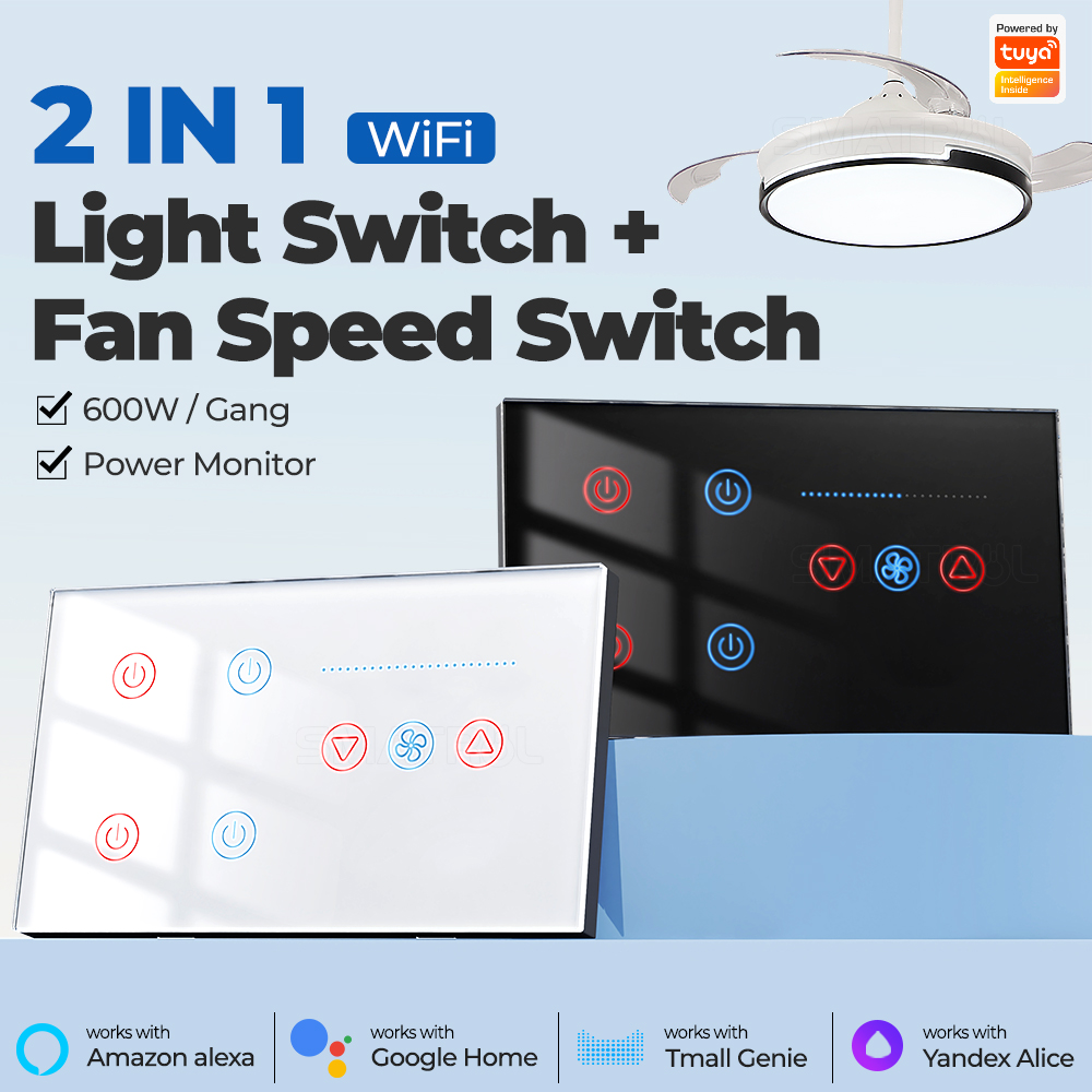 Smart Ceiling Fan Alexa Wifi - Zigbee WIFI Inteligentny przełącznik ścienny Wentylator