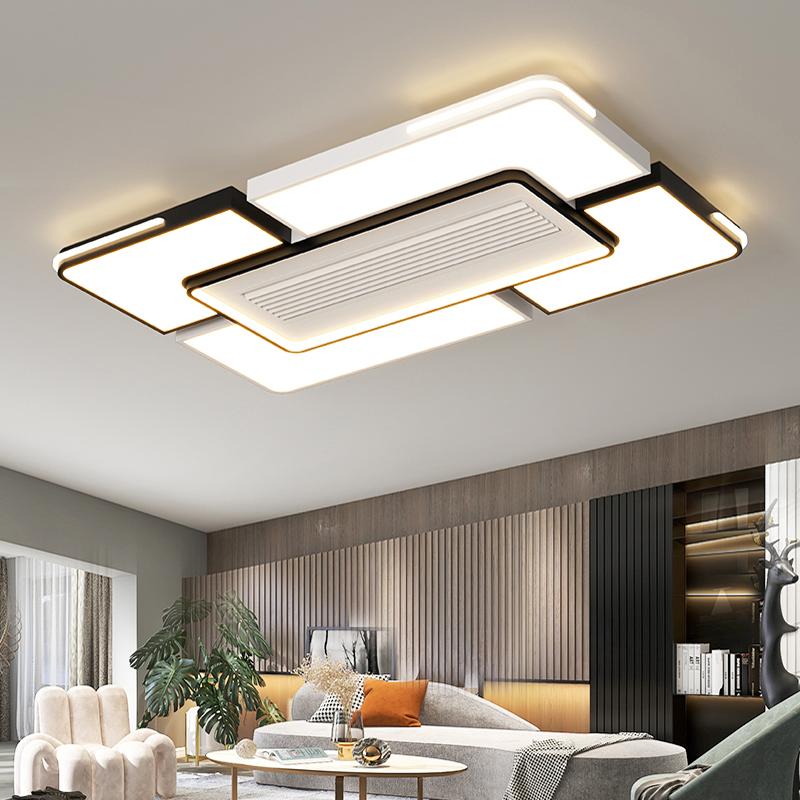 Smart Ceiling Fan With Light Remote - Nowoczesny wystrój sypialni LED niewidoczny wentylator