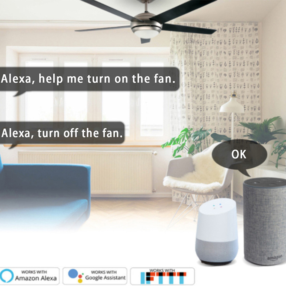 Smart Ceiling Fan Alexa Wifi - Inteligentny przełącznik wentylatora WiFi, przełącznik do