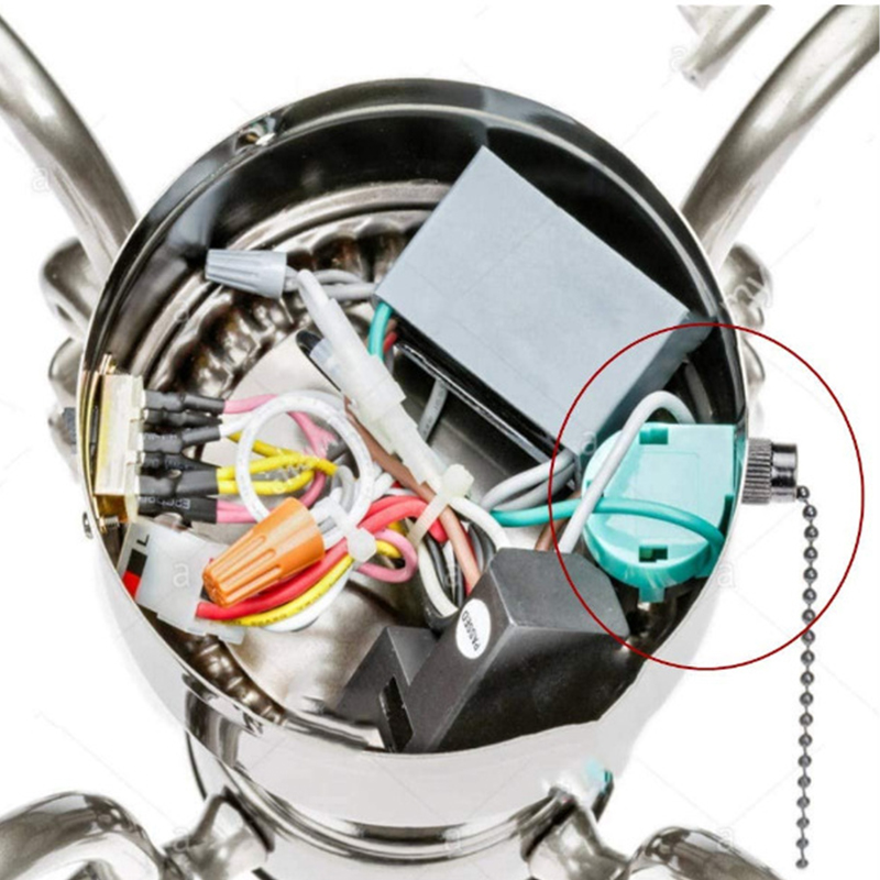 Ceiling Fan Pull Chain Switch - Przełącznik wentylatora sufitowego 3-biegowy 4-przewodowy ZE-268S6,