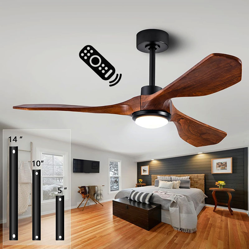 Ceiling Fan Dc Motor 52 Inch - Unikalny drewniany wentylator sufitowy 52 cale