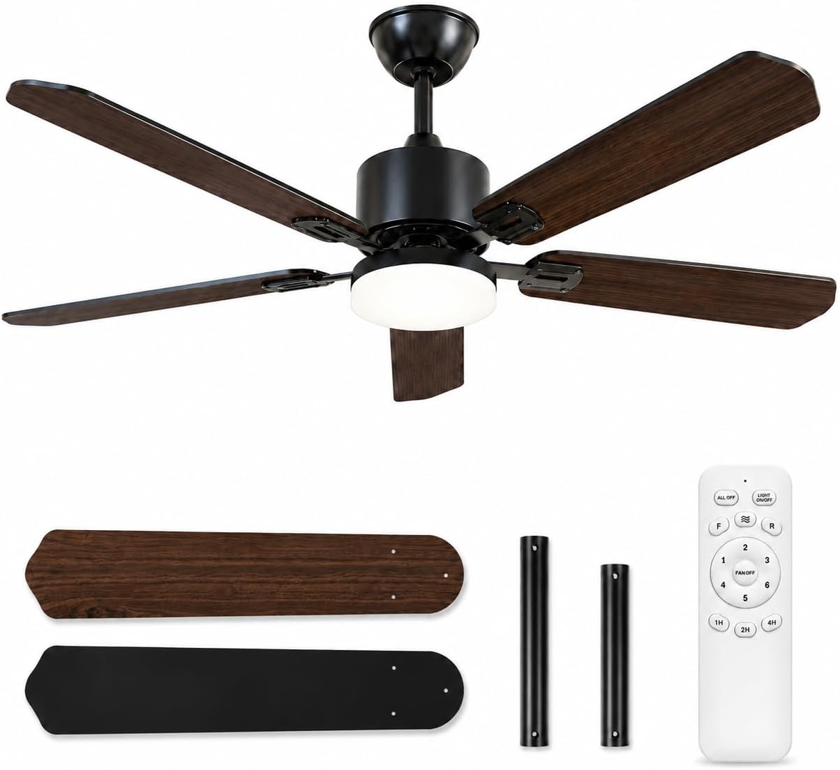 Ceiling Fan Led 3 Blade Modern - Wentylatory sufitowe 42 cale z oświetleniem