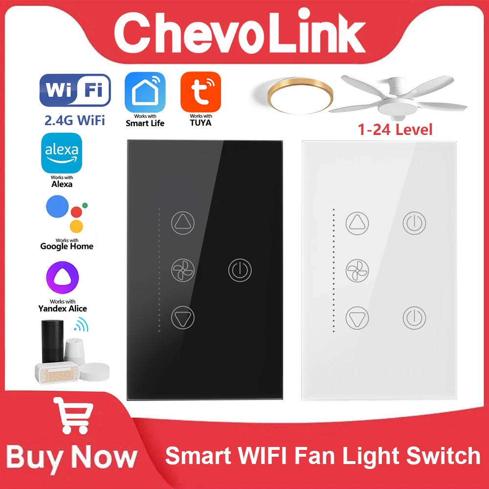 Smart Ceiling Fan Alexa Wifi - Inteligentny włącznik światła i wentylatora Tuya