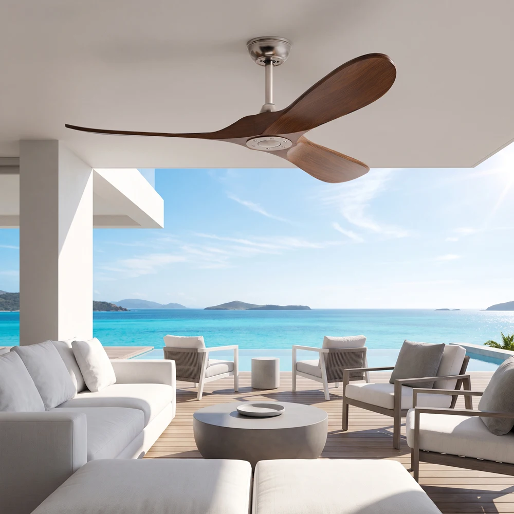 Ceiling Fan Led 3 Blade Modern - Wentylator sufitowy z trzema łopatkami, o