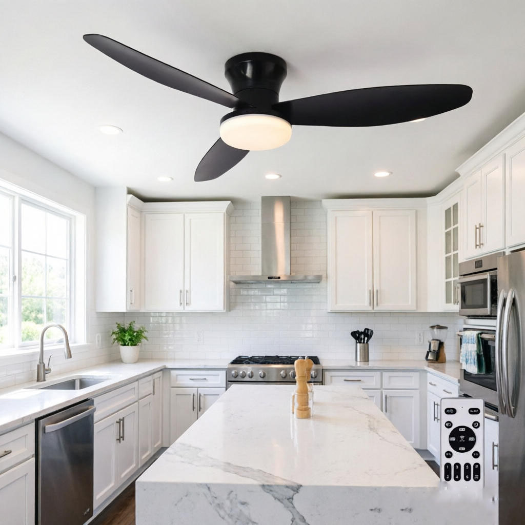 Ceiling Fan Led 3 Blade Modern - Wentylator sufitowy z oświetleniem, 3 kolory,