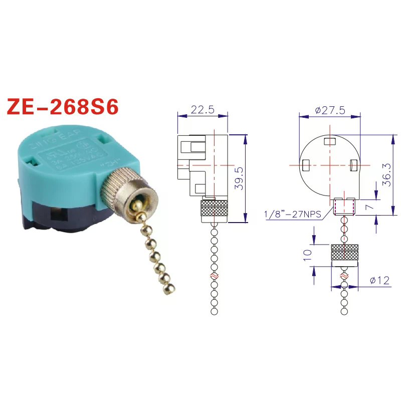 Przełącznik wentylatora sufito – Ceiling Fan Pull Chain Switch recenzja i cena
