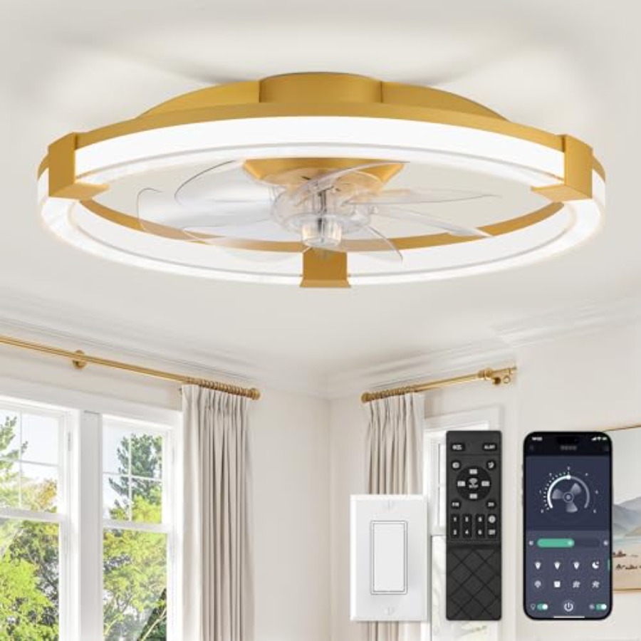 Wentylatory sufitowe ze światł – Ceiling Fan Low Profile Flush Mount recenzja i cena