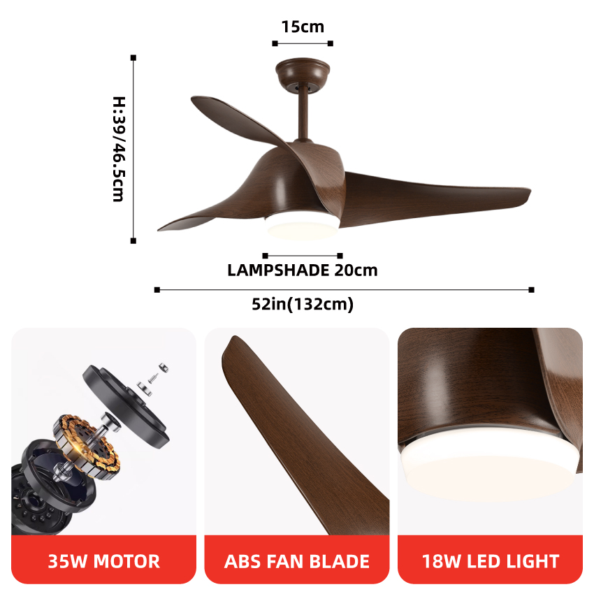 FUMANJIA – wentylator sufitowy – Ceiling Fan Dc Motor 52 Inch recenzja i cena