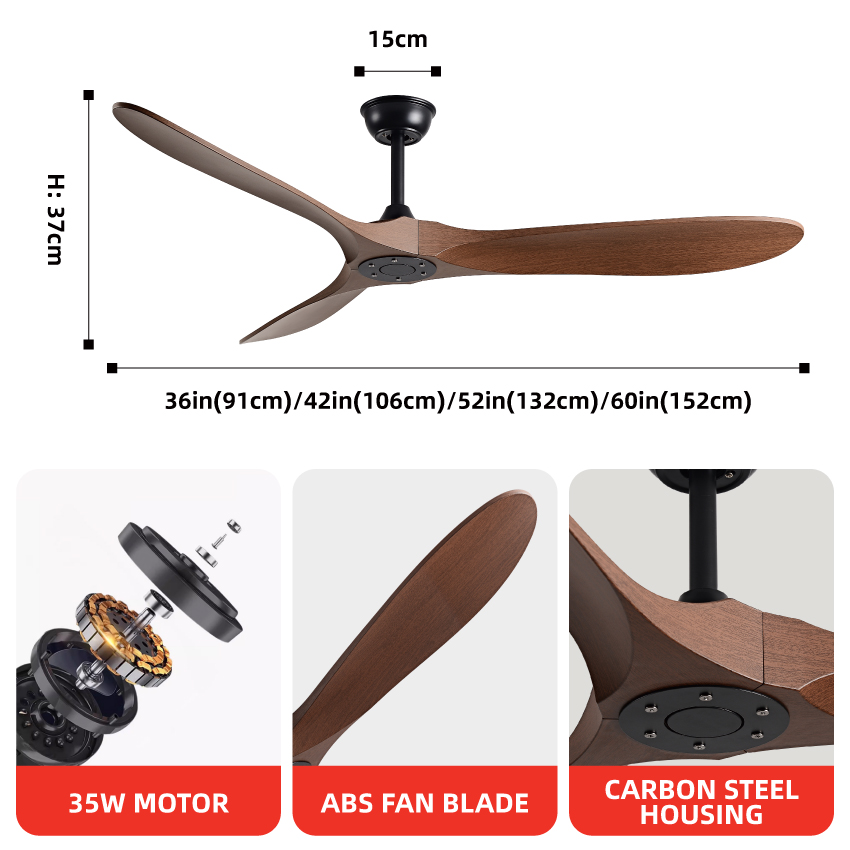 FUMANJIA Wentylator sufitowy z – Ceiling Fan With Remote Control Reversible recenzja i cena