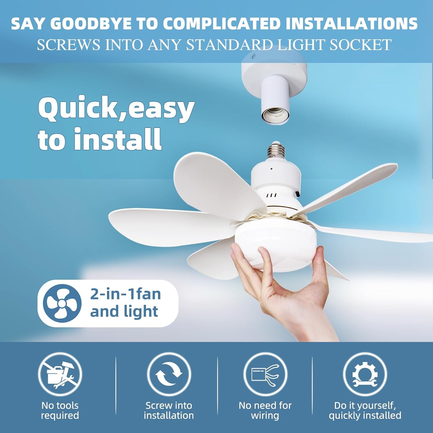 Mały wentylator sufitowy ze św – Smart Ceiling Fan With Light Remote recenzja i cena