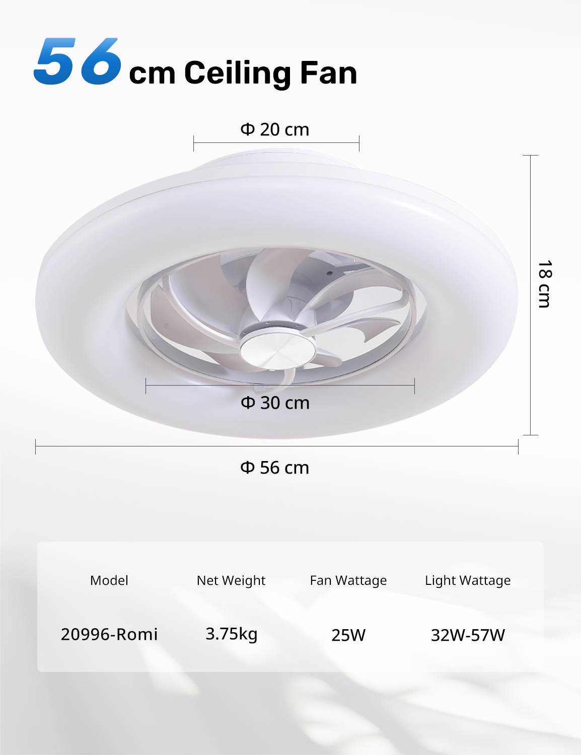 Orison 22 cali 360 °   Wentyla – Ceiling Fan Low Profile Flush Mount recenzja i cena