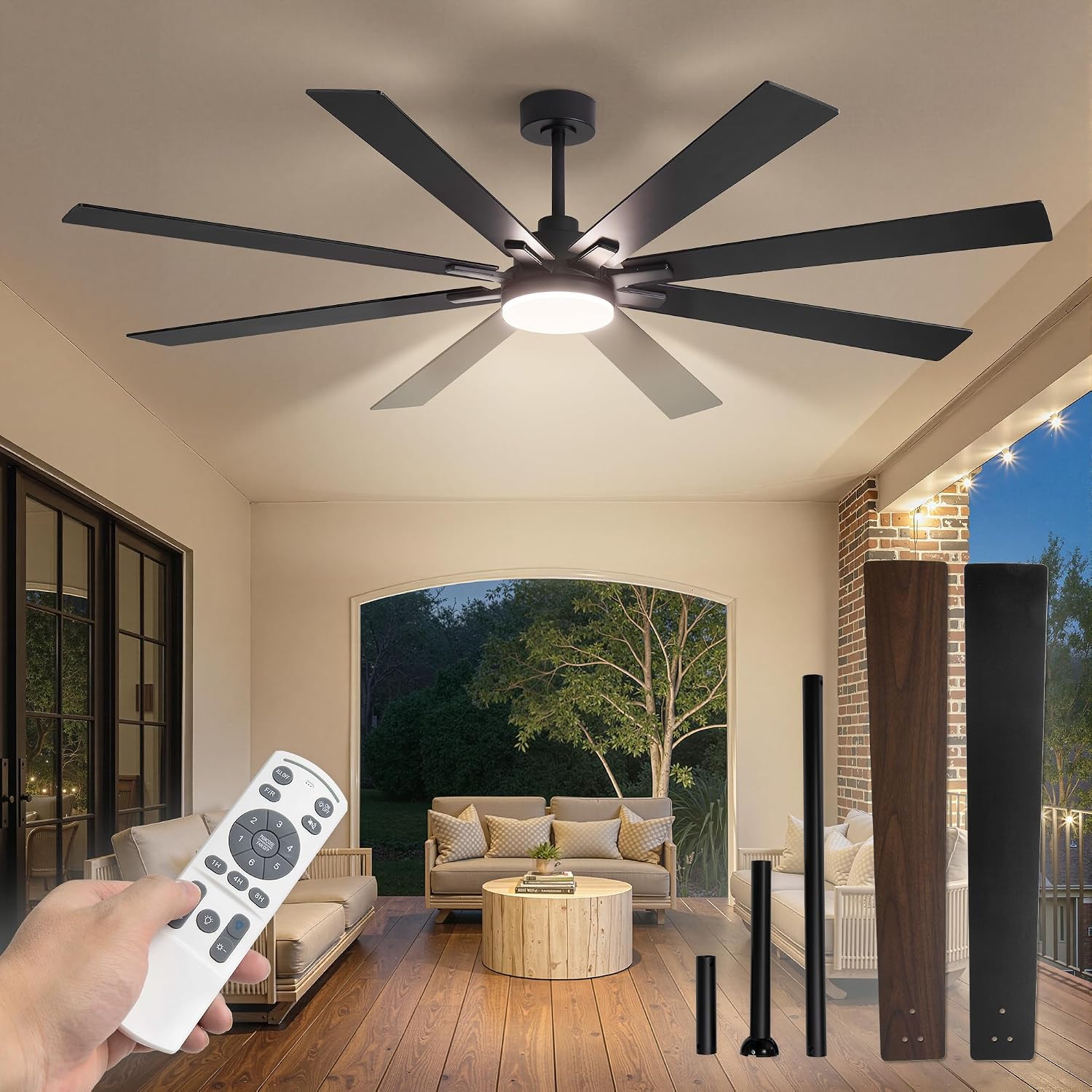 Wentylator sufitowy 72 cali ze – Ceiling Fan Outdoor Damp Rated recenzja i cena