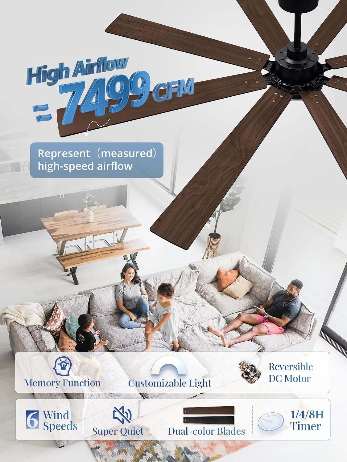 Wentylator sufitowy 72 cali ze – Ceiling Fan Outdoor Damp Rated recenzja i cena