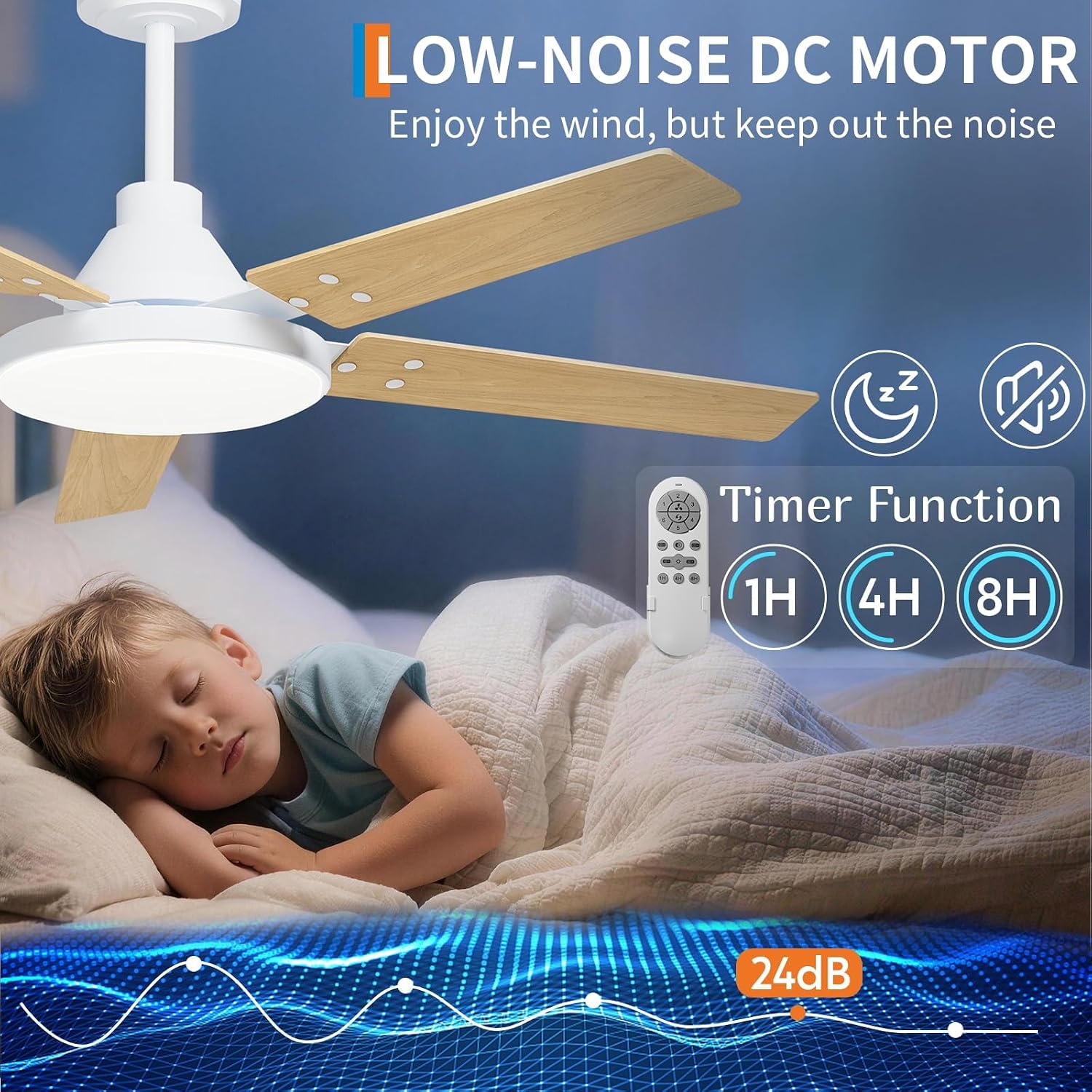 Wentylator sufitowy 52 cale ze – Ceiling Fan Low Profile Flush Mount recenzja i cena