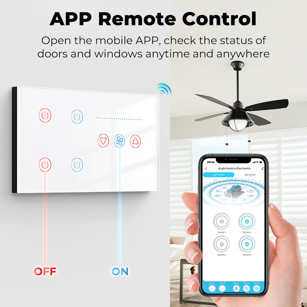 Zigbee WIFI Inteligentny przeł – Smart Ceiling Fan Alexa Wifi recenzja i cena
