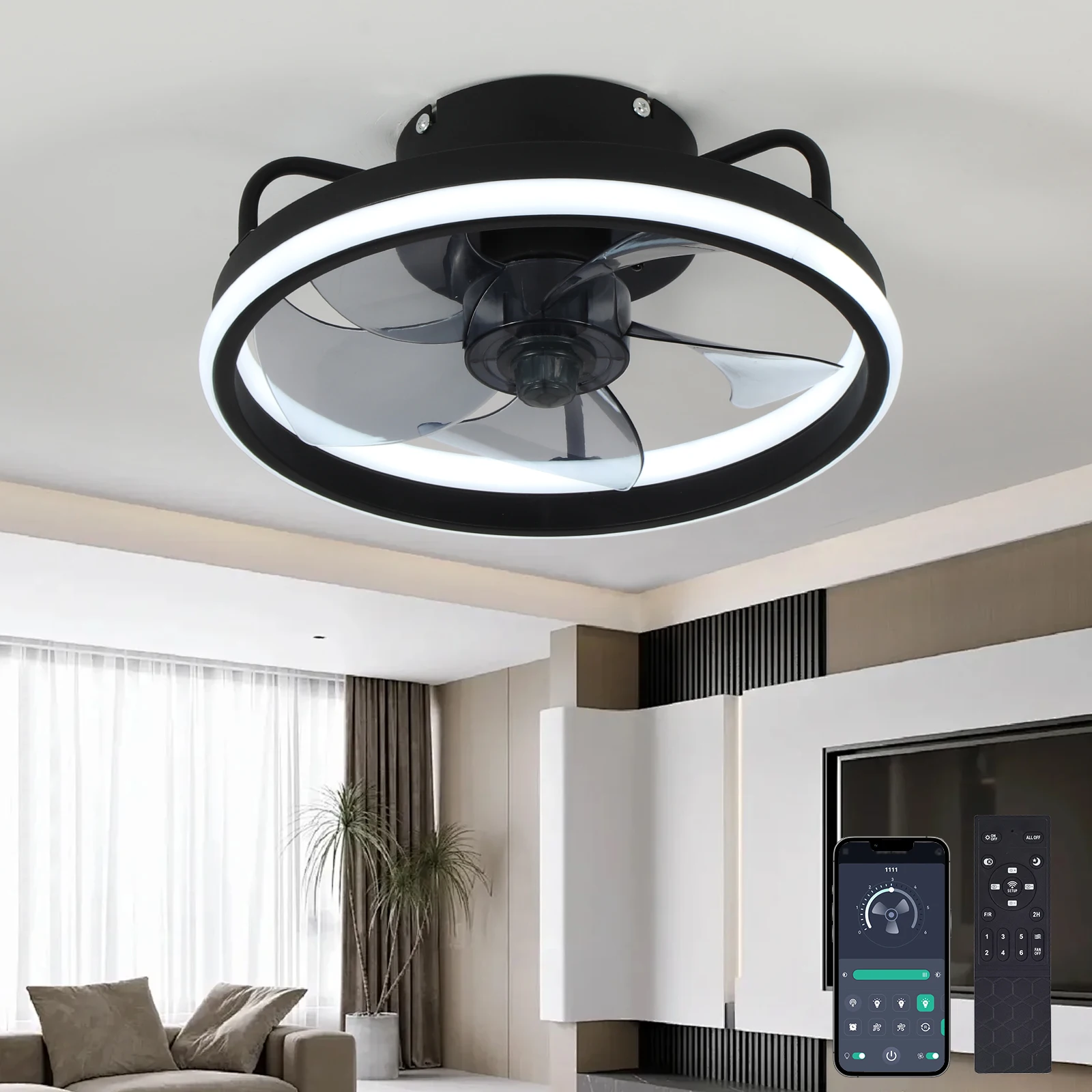 Nowoczesny wentylator sufitowy – Smart Ceiling Fan With Light Remote recenzja i cena