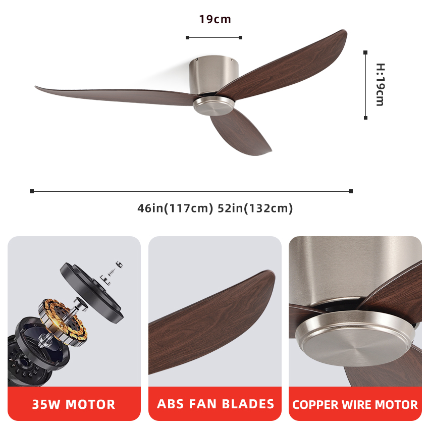 FUMANJIA 19CM Ultracienki Went – Ceiling Fan With Remote Control Reversible recenzja i cena