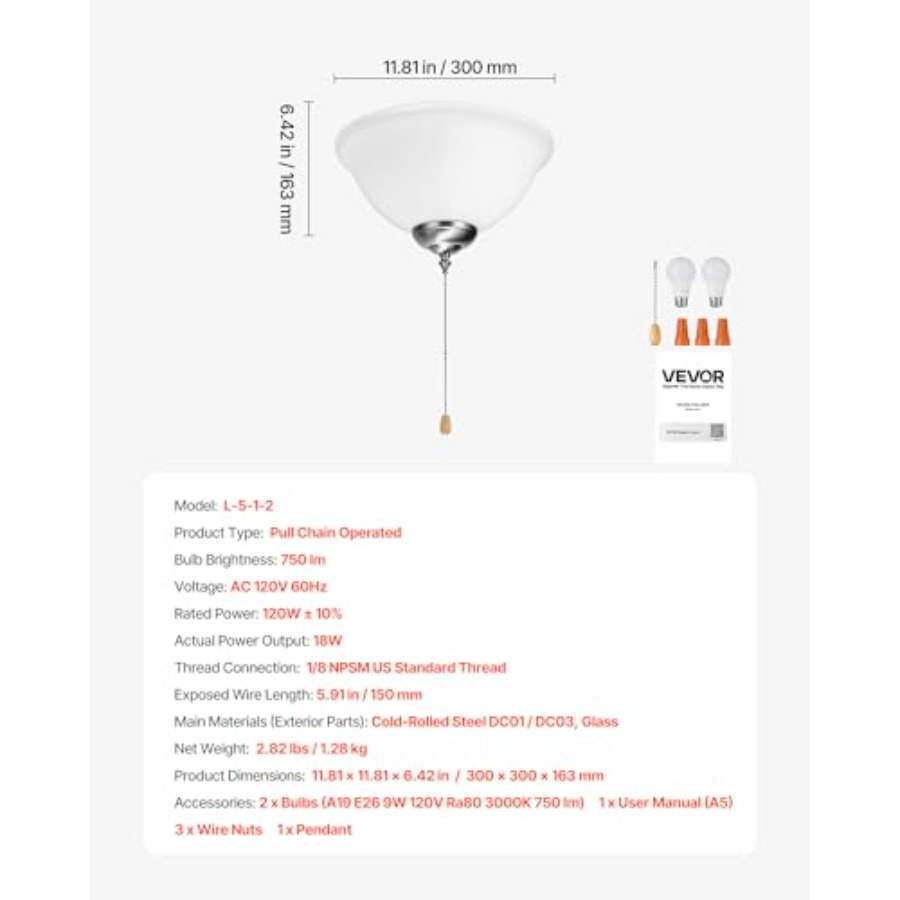Zestaw wentylatora sufitowego  – Ceiling Fan Light Kit Replacement recenzja i cena