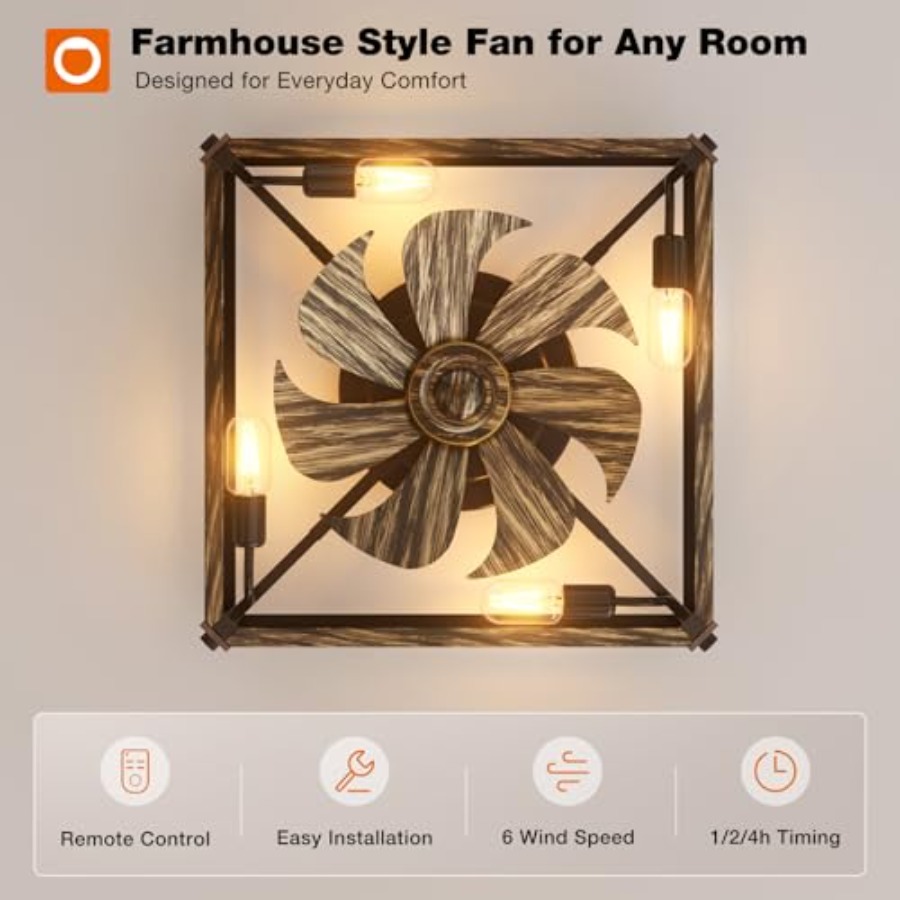 Wentylatory sufitowe w niskim  – Ceiling Fan Low Profile Flush Mount recenzja i cena