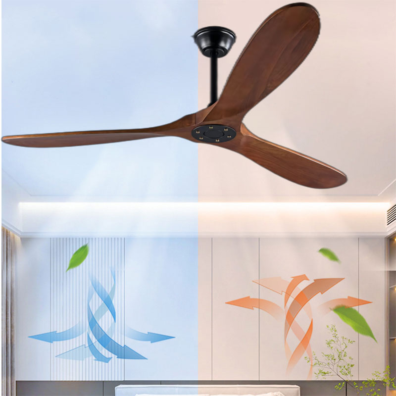 Nowoczesny drewniany wentylato – Ceiling Fan 60 Inch Industrial recenzja i cena