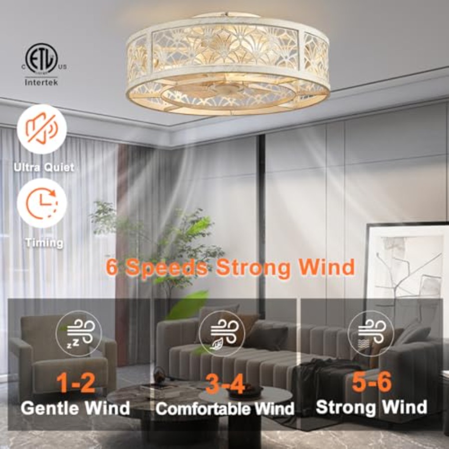 Wentylator sufitowy w obudowie – Ceiling Fan Low Profile Flush Mount recenzja i cena