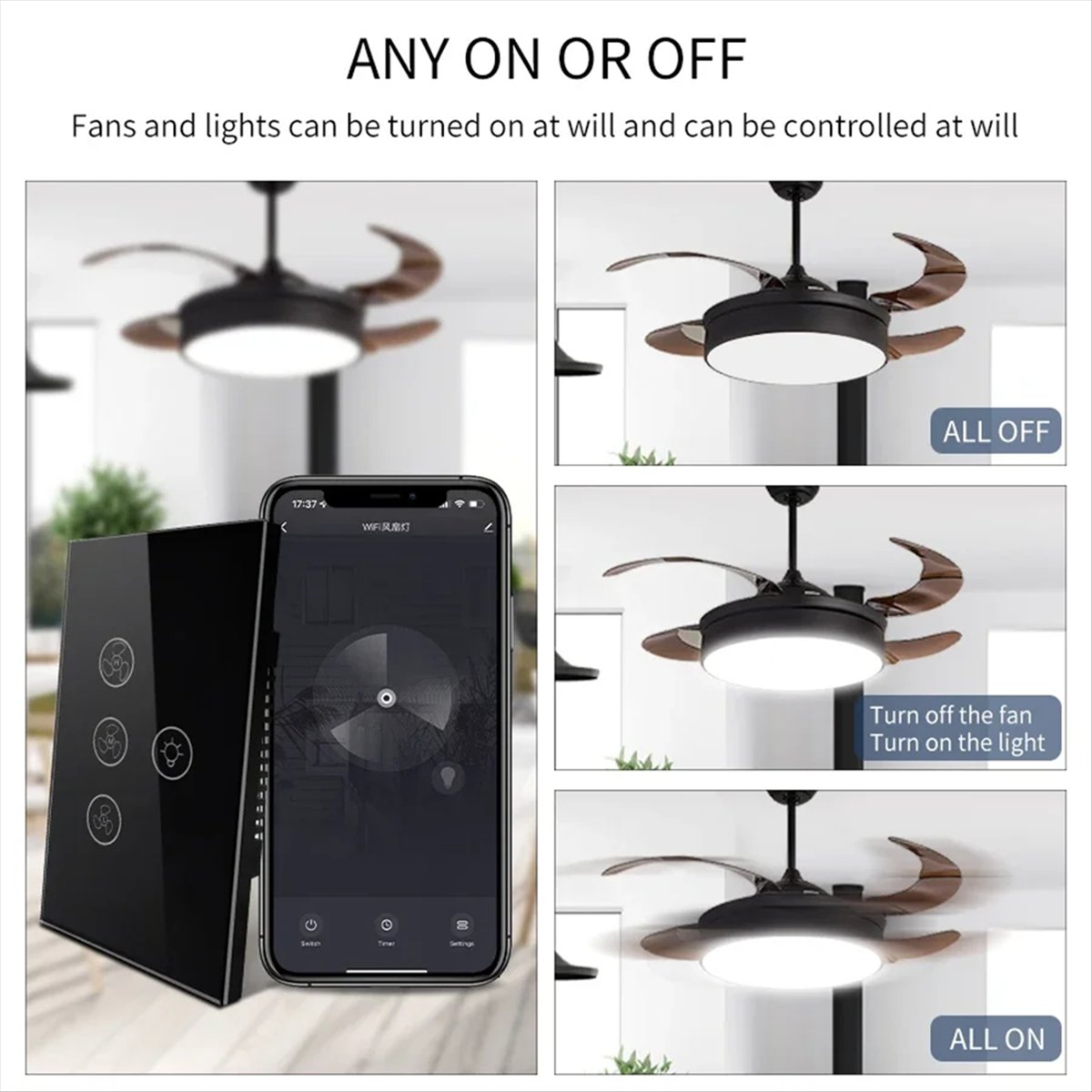 【Nowość!】 Inteligentny przełąc – Smart Ceiling Fan Alexa Wifi recenzja i cena