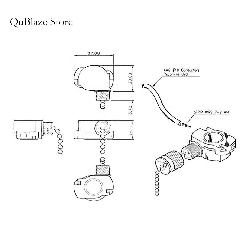 E87438 303 ON OFF 2 pozycja 3A – Ceiling Fan Pull Chain Switch recenzja i cena