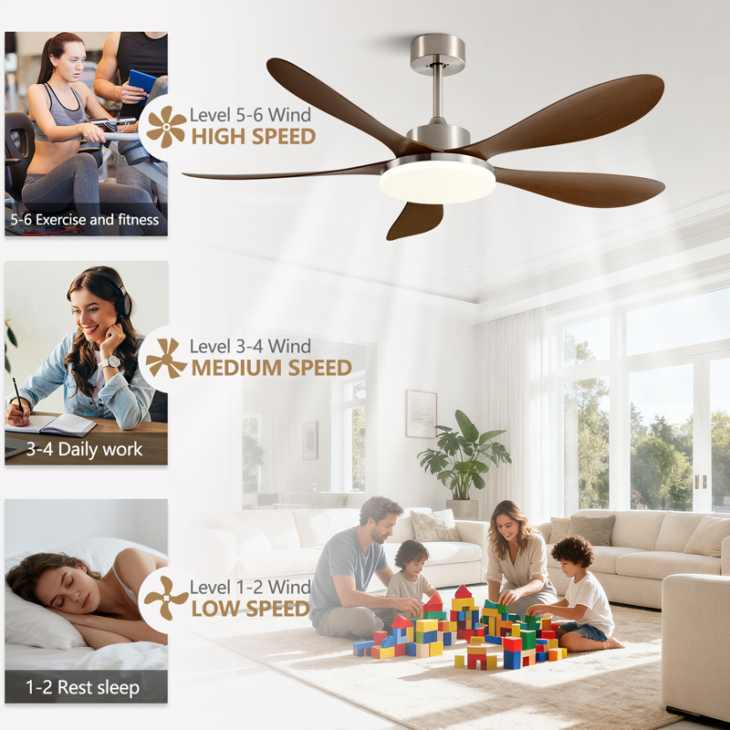 Wentylator sufitowy z 5 łopatk – Smart Ceiling Fan With Light Remote recenzja i cena