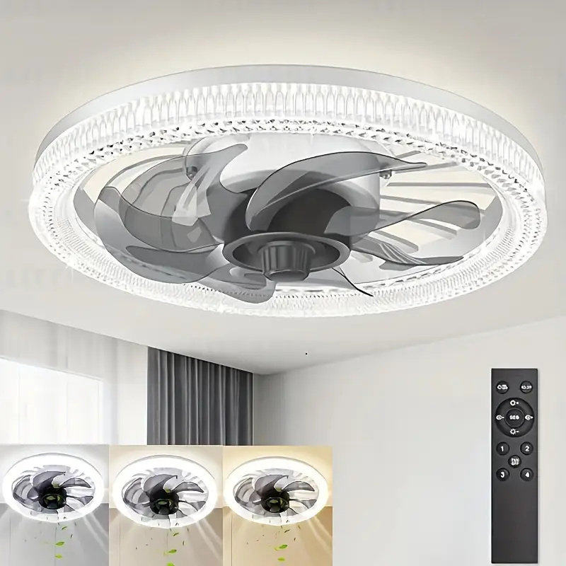 Wentylatory sufitowe ze światł – Ceiling Fan Low Profile Flush Mount recenzja i cena