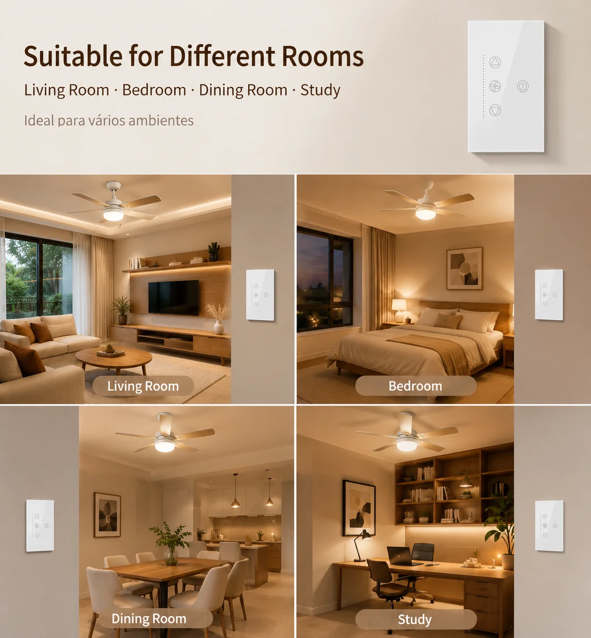 Inteligentny włącznik światła  – Smart Ceiling Fan Alexa Wifi recenzja i cena