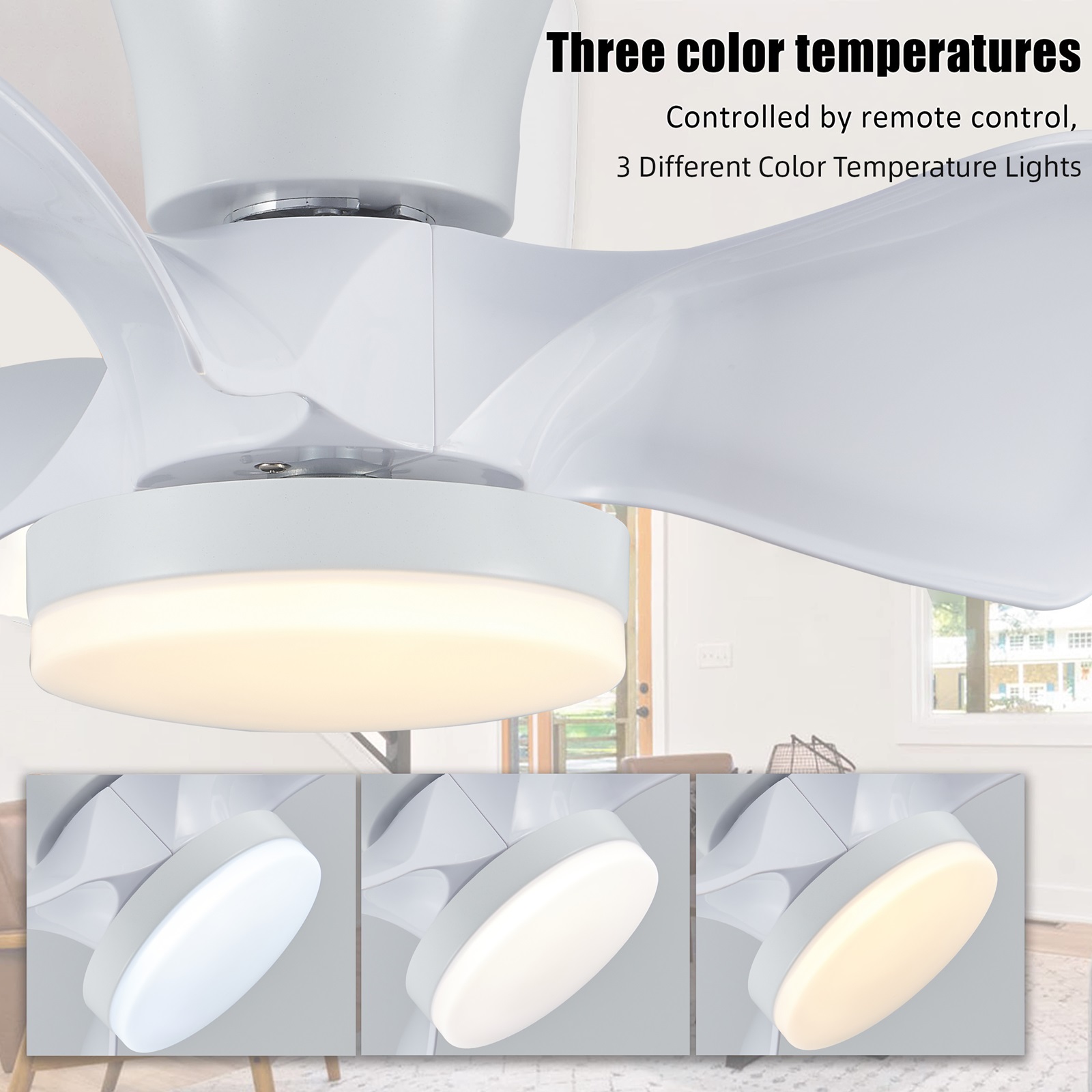 Prosty wentylator sufitowy ze  – Smart Ceiling Fan With Light Remote recenzja i cena
